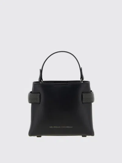 Brunello Cucinelli 'core' Structured Top Handle Handbag In Black