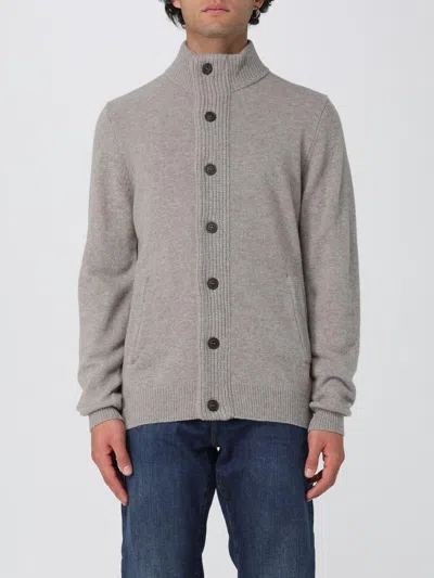 Barbour Maglia Essential Patch Zip Grigio In Gray