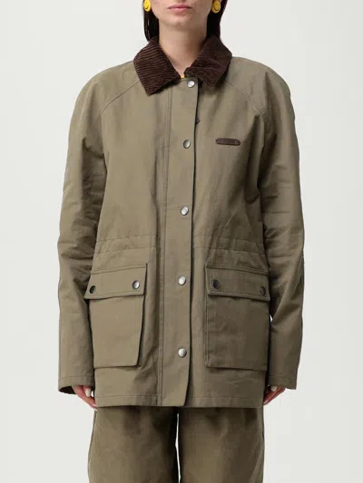 Moschino Cotton Jacket Hidden Drawstring In Green