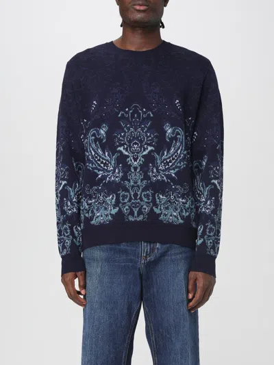 Etro Jacquard Sweater In Blue