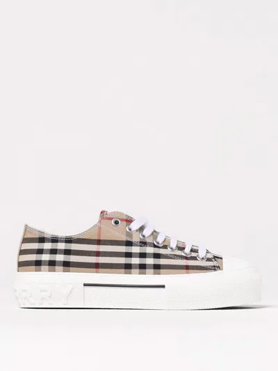 Burberry Cotton Sneaker With Vintage Check Pattern In Multi