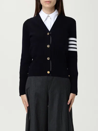 Thom Browne 4bar Long Cardigan In Black