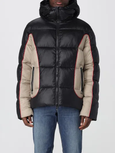Diesel W-ostend Impactful Color-block Puffer Jacket In Black
