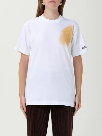Moschino T-shirt "too Much Irony!" In White