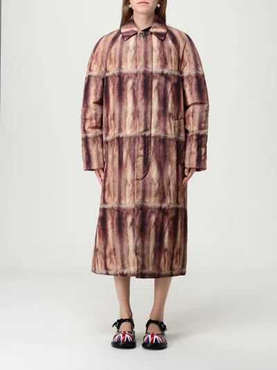 Moschino Printed Canvas Quilt In Brown