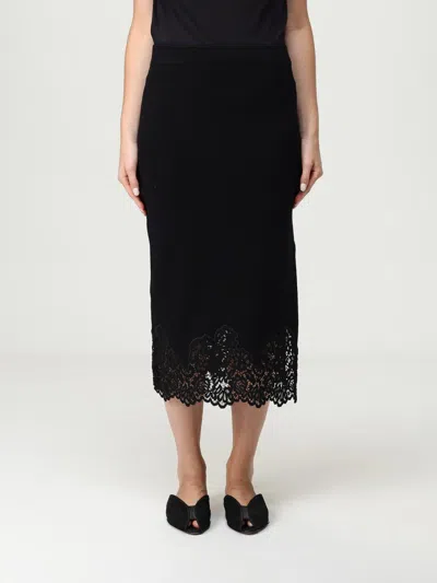 Twinset Falda Semilarga - Negro In Black