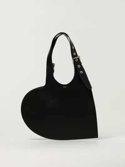 Coperni Asymmetrical Heart-shaped Shoulder Bag In Black