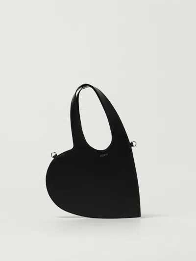 Coperni Baby Heart Leather Crossbody Bag In Black