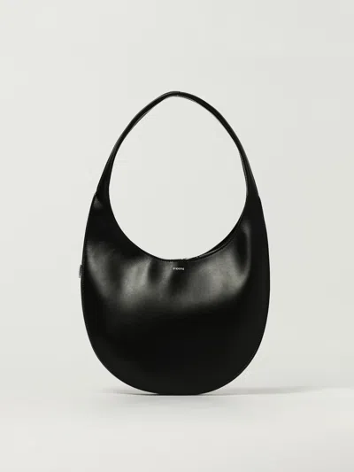 Coperni Medium Soft Swipe Leather Shoulder Bag In Black