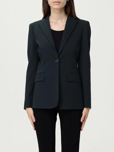 Pinko Kamut Black Single-breasted Jacket With Peak Revers In Viscose Blend Stretch Woman In Black