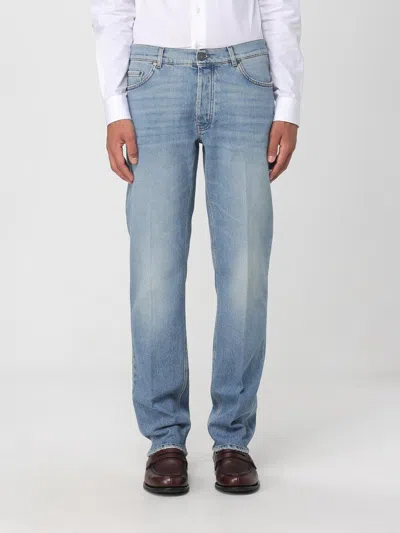 Lardini Belt Loop Jeans In Blue