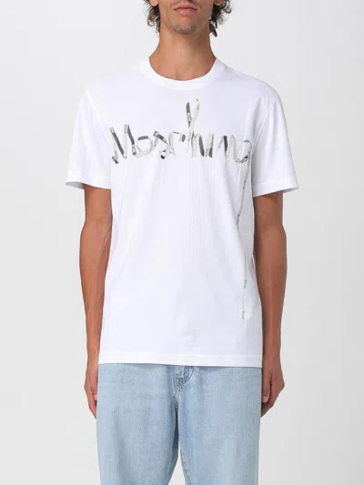 Moschino Couture Printed Cotton Tshirt In White