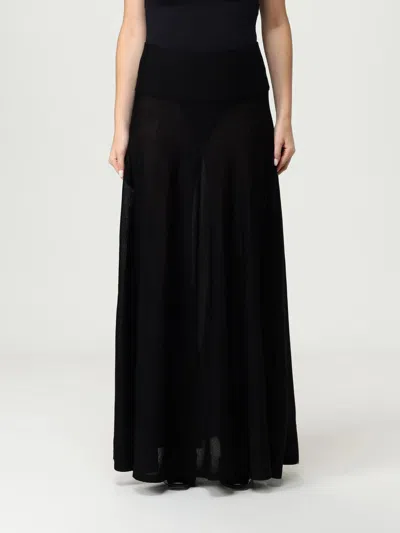 Alaïa Alaia Merino Wool Maxi Skirt In Black