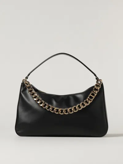 Twinset Twin-set Black Crossbody Bag With Chain Strap In Black