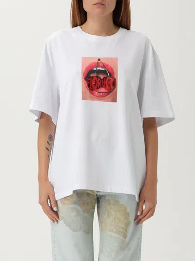 Fiorucci Short Sleeve Logo Tee In White