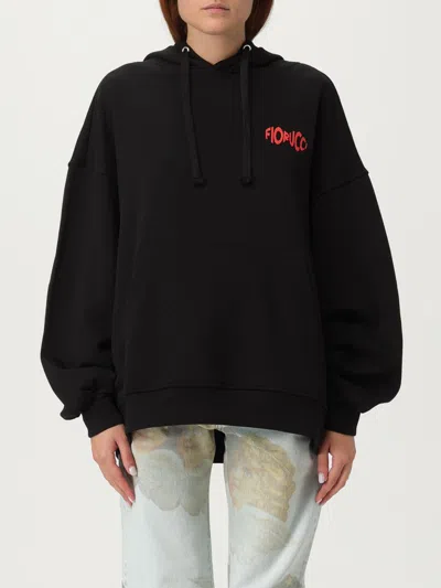 Fiorucci Cherry Mouth Black Sweatshirt In Black