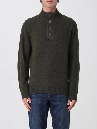 Barbour Patch Half Zip Knitwear In Green Wool In Green