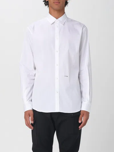Dsquared2 Logo Printed Buttoned Shirt In White