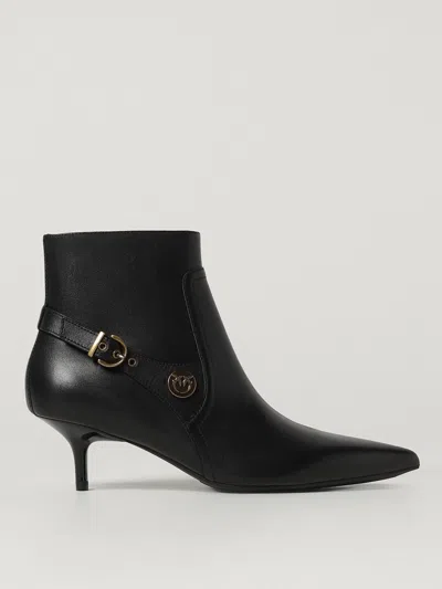 Pinko Stylish Ankle Boots Kitten Heel In Black