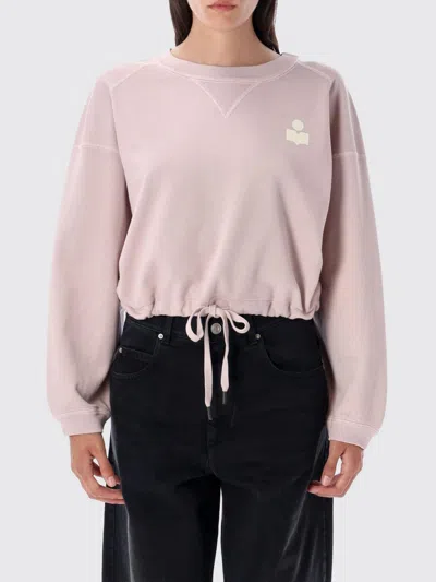 Isabel Marant Étoile Cozy Fleece Top Drawstring Hem In Brown