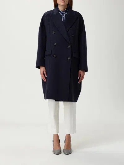 Brunello Cucinelli Oversized Double-breasted Coat Flap Pockets In Black