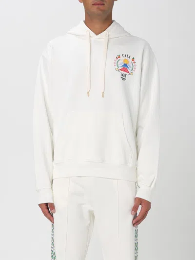 Casablanca Text Hoodie With Drawstring And Pocket In Neutral