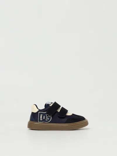 Dolce & Gabbana Canvas Logo Sneakers In Black