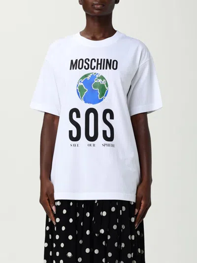 Moschino Couture Tshirt With Print In White