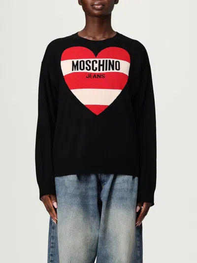 Moschino Jeans Mesh With Inlay Pattern In Multi