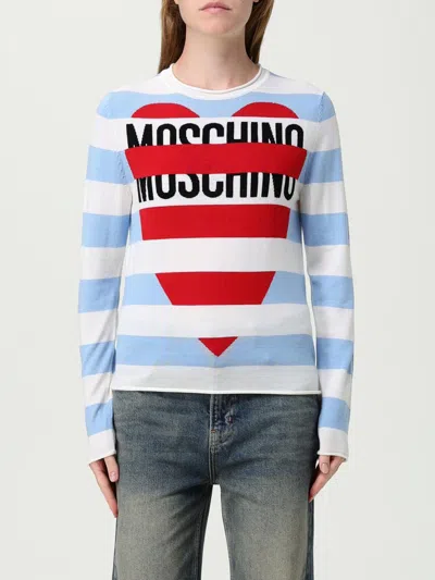 Moschino Suéter Cuello Redondo - Azul Claro In Multi