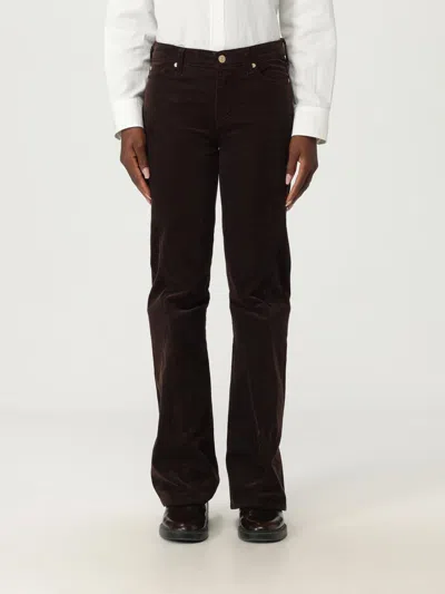 7 For All Mankind Pants  Woman Color Brown In Black