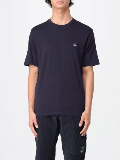 C.p. Company Logo-print Short-sleeve T-shirt In Blue