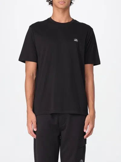 C.p. Company Cotton T-shirt With Logo In Black