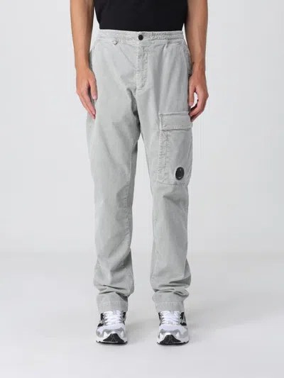 C.p. Company Relaxed-fit Cargo Pants With Multiple Pockets And Circular Patch Detail In Gray