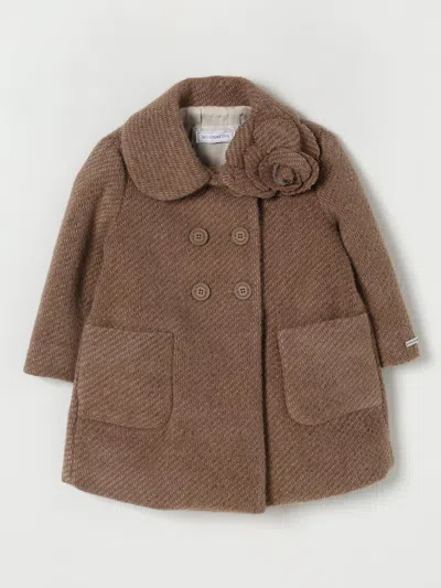 Monnalisa Coat  Kids Color Dove Grey In Brown