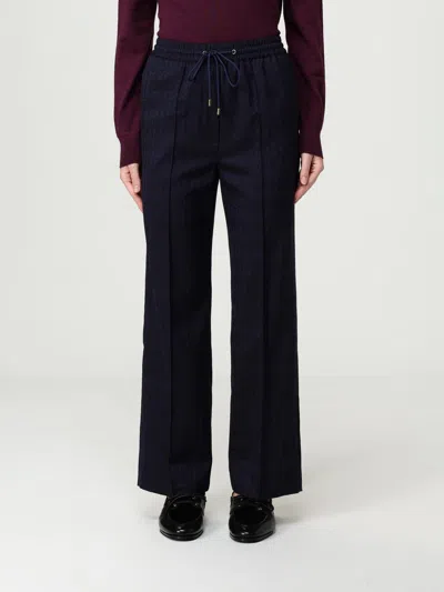 Etro Elastic Waistband Pleated Front Trousers In Blue