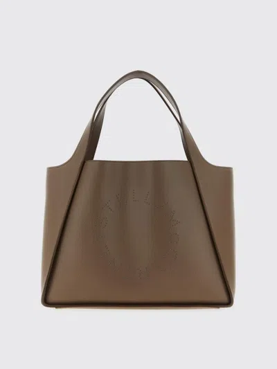 Stella Mccartney Brand Logo Tote Bag In Brown