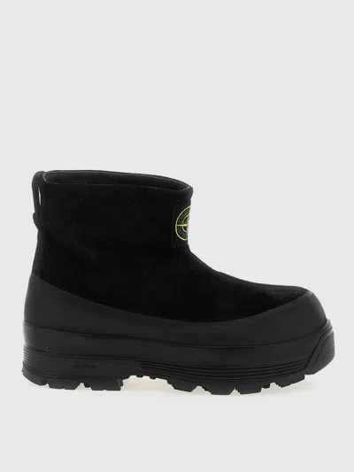 Stone Island S100120 Suede Boots In Black