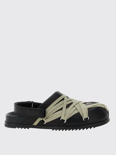 Rick Owens Megalaced Mule Shark Tooth Sole In Black