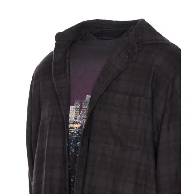 Balenciaga Layered Construction Shirt Featuring Patch Pocket In Black