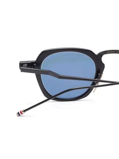 Thom Browne Adjustable Nose Pads Square-frame Sunglasses In Black