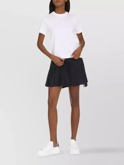 Thom Browne Crew-neck T-shirt Ribbed Side Slit In White