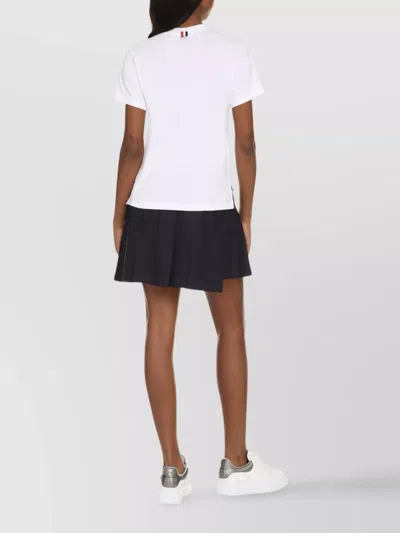 Thom Browne Crew-neck T-shirt Ribbed Side Slit In White
