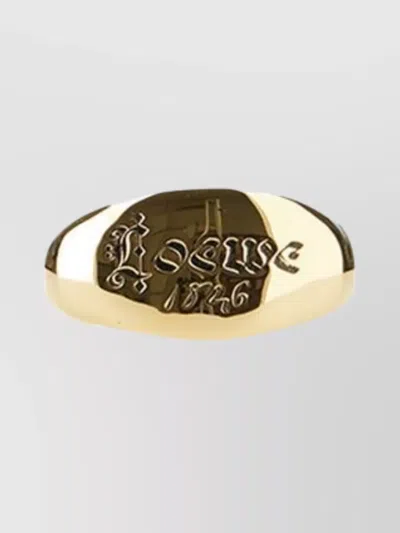 Loewe Engraved Wide Band Bracelets In Gold