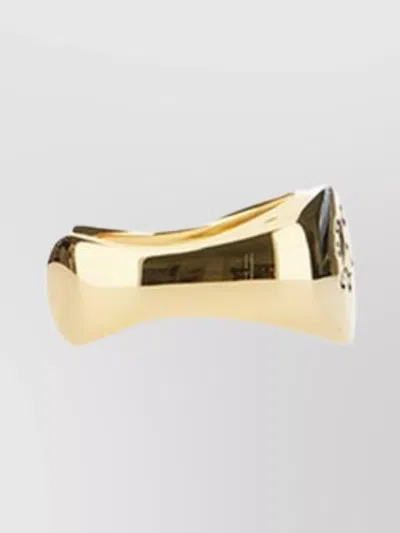Loewe Engraved Wide Band Bracelets In Gold