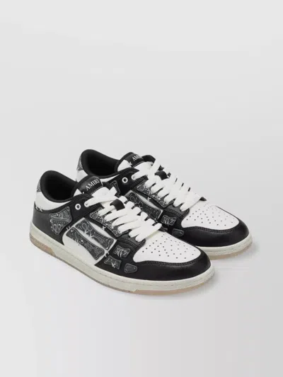 Amiri Men's Bandana Skeleton Top Low Sneakers In Black
