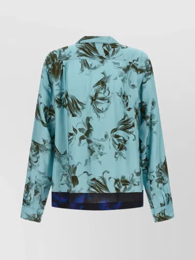 Dries Van Noten Floral Pattern Long Sleeves Shirt With Chest Pocket In Multi