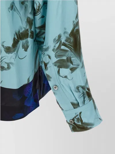 Dries Van Noten Floral Pattern Long Sleeves Shirt With Chest Pocket In Multi