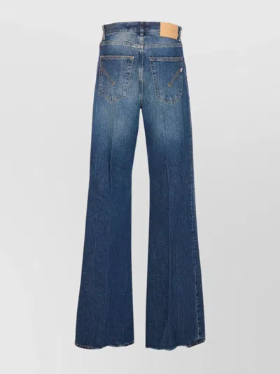 Dondup Trousers Five-pocket Contrast Stitching In Blue