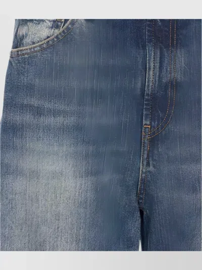 Dondup Trousers Five-pocket Contrast Stitching In Blue